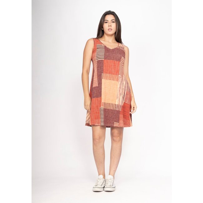 Vestido Amazonia Vital Amana Curto Regata Malha Tramas do Sol