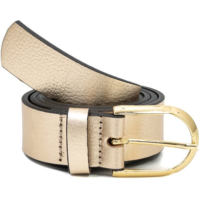 Cinto Feminino em Couro Sapato Show 969 Sapato Show Dourado