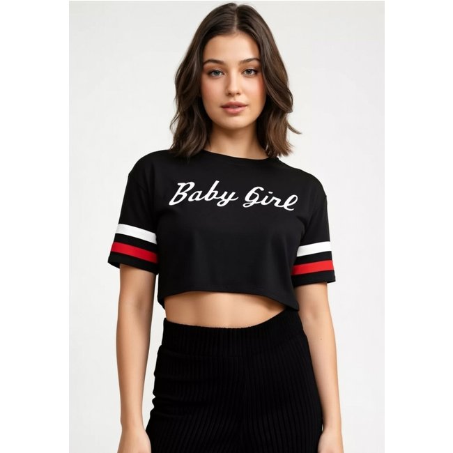 Cropped D Bell Outlet Fashion Baby Girl Preto