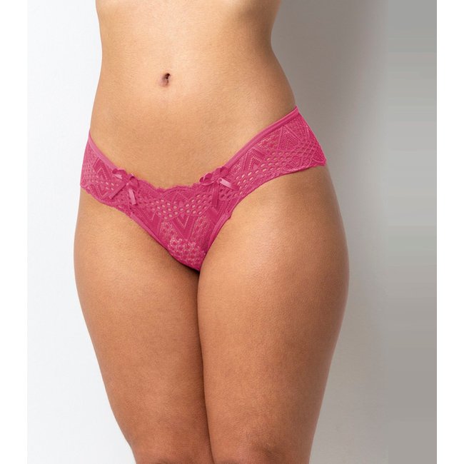 Tanga Gabi Lingerie Rendada Confortável Calcinha Sexy Feminina Magenta