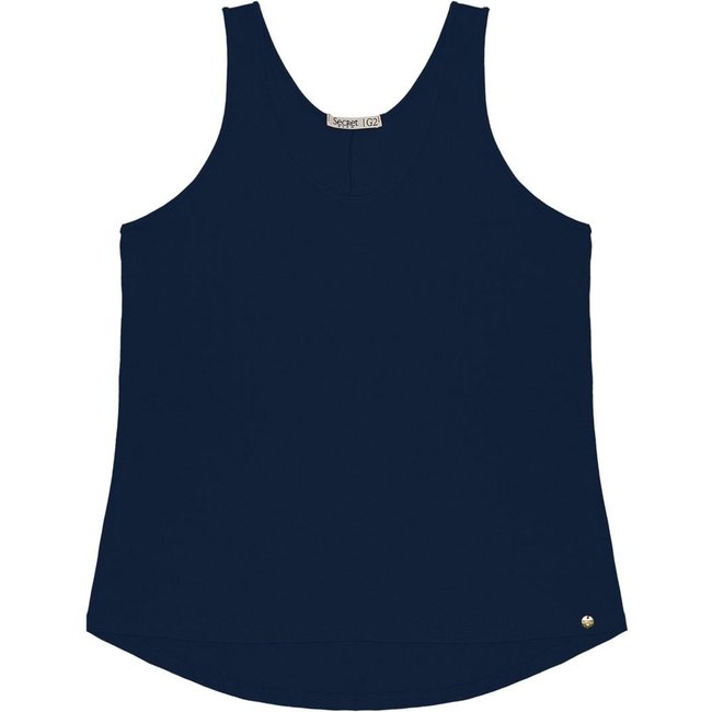 Regata Feminina Plus Size Secret Glam Azul