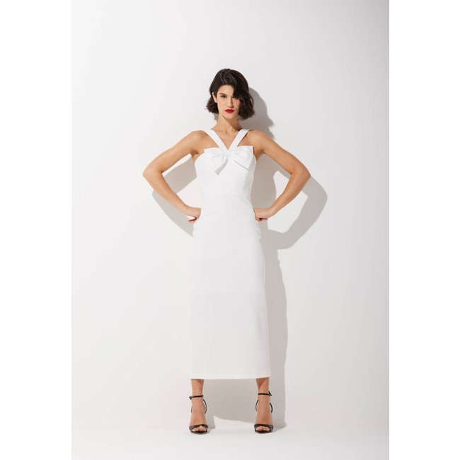Vestido Alfaiataria Traymon Com Laço Off White