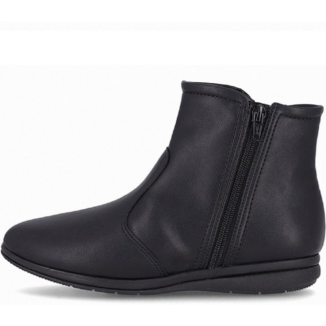 Bota Piccadilly Cano Curto Anabela Baixa Conforto e Estilo Preto