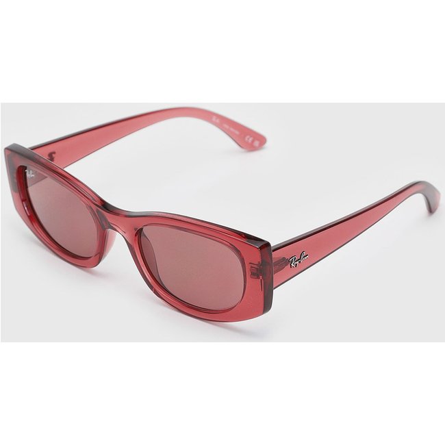 Óculos de Sol Feminino Ray-Ban Armação Vermelha Translúcida