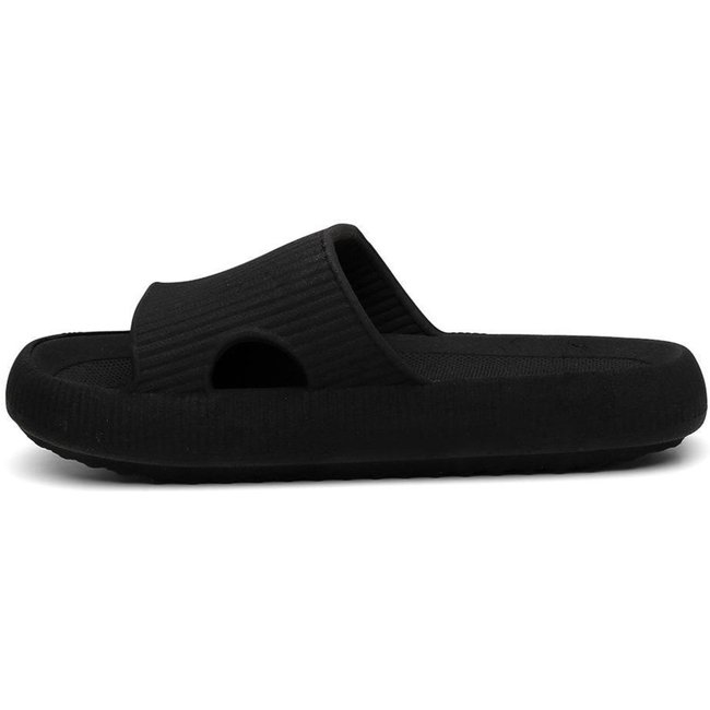 Chinelo Feminino Nuvem Ortopédico Slide Confortavel Preto