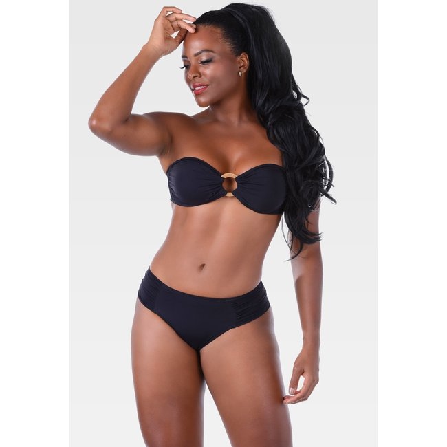 Biquíni Summer Soul Tomara que Caia com Bojo Cintura Alta Preto