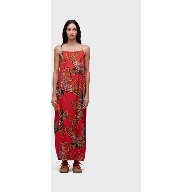 Vestido baloon peixe red OSKLEN