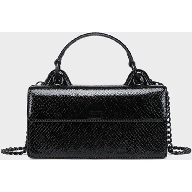 Bolsa Valentina Fiore Milano Preta e Marrom