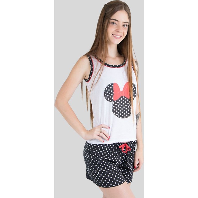 Baby Doll Linha Noite Preto