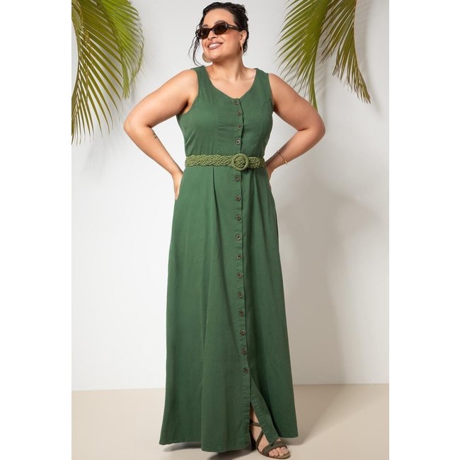 Vestido Em Jeans Leve Verde Quintess