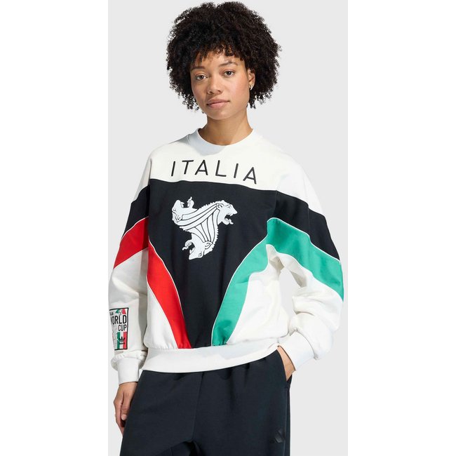 Blusa de Moletom Feminina adidas Originals Italia Crew Branca