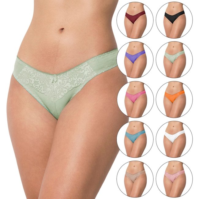 Kit5 Calcinha Cotton Tetê Variedades Tanga Algodão Modelagem Perfeita Confortavel