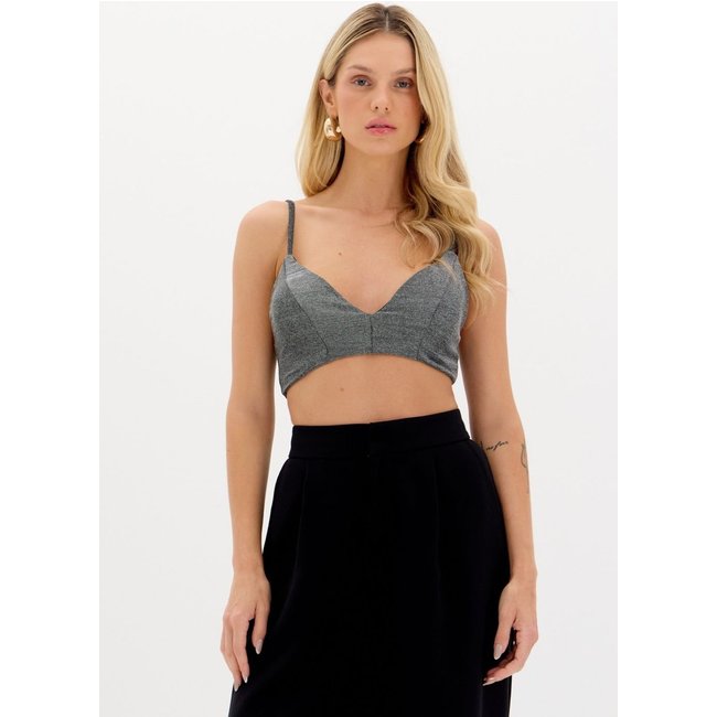 Top Cropped De Alças Decote V Lança Perfume