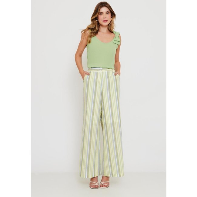 Calça Pantalona Listrada Comfort Unica