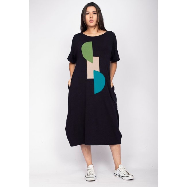 Vestido Amora Malha Amazonia Vital Midi Plus Preto