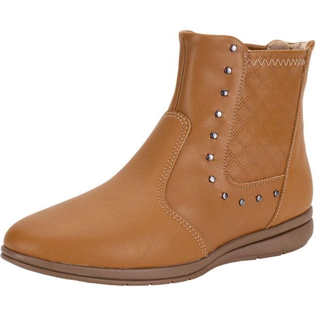 Bota Feminina Cano Baixo Piccadilly 261036 0080610 Caramelo