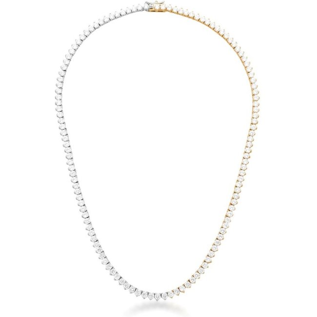 Infantil - Colar Riviera 3Pontas Semijoia Dois Banhos Ouro 18K e Ródio Ania Store