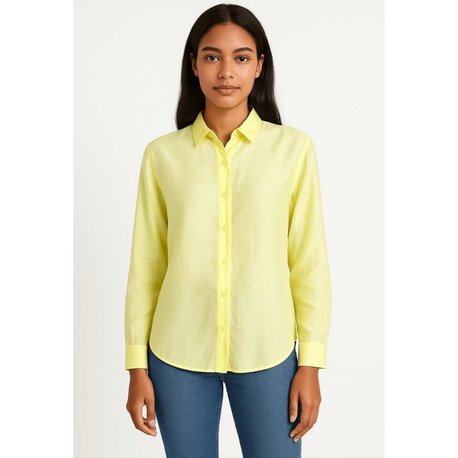 Camisa Transparência Martingale Feminina AMARELO