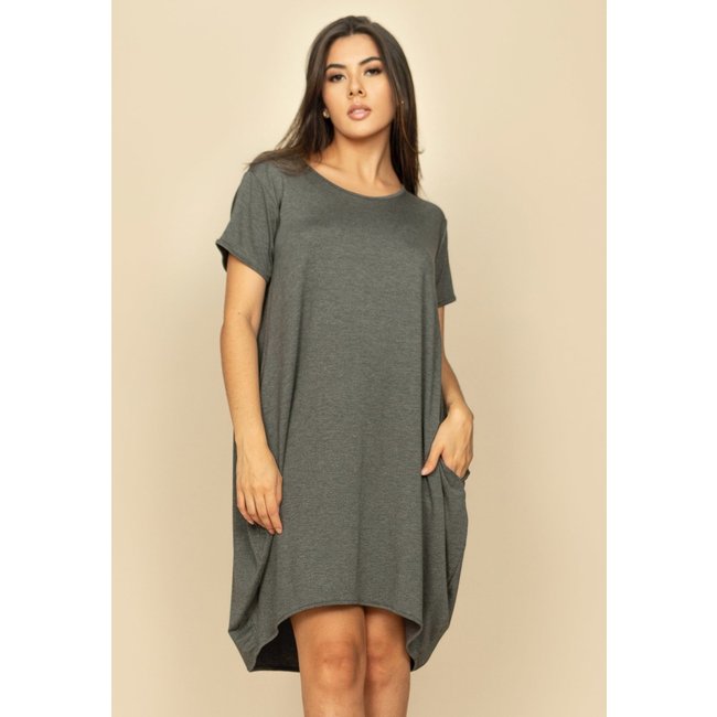Vestido Curto Malha Amplo Always Mescla