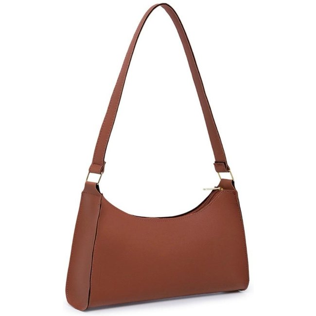 Bolsa Feminina Baguete Pequena Baladinha De Ombro Marrom
