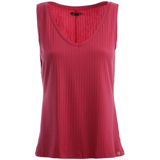 Blusa Regata Canelada Autentique Feminina ROSA