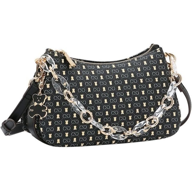 Bolsa Feminina Chenson Monograma Baby Urso 3485370 Preto