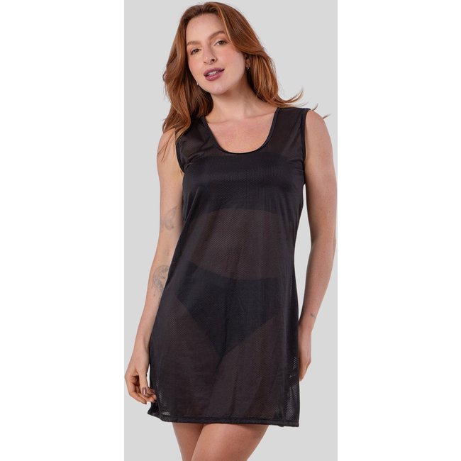 Vestido Saída de Praia Translúcido Moda Verão Piscina