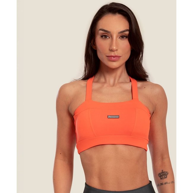 Top Faixa Com Recortes Laranja Energia Com Bojo Donna Carioca