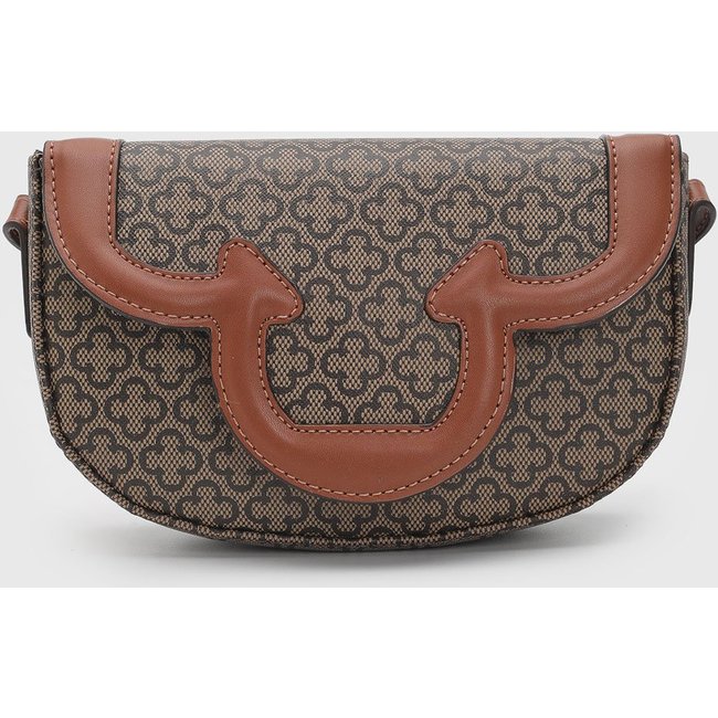 Bolsa Pequena Feminina Capodarte Monograma Bege