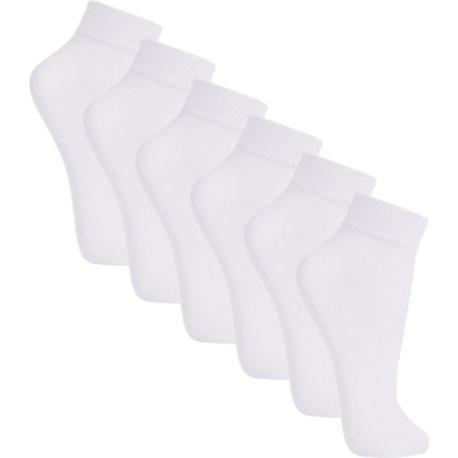 Kit com 6 Meias Soquete Fio 20 Loba 5530-001 Branco