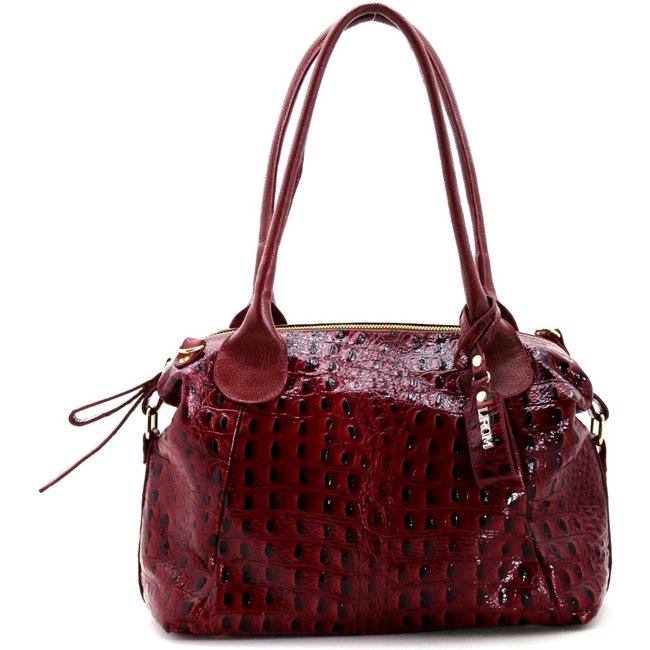 Bolsas Femininas Marca Lirom Sofisticadas Luxo Em Couro Estampa Croco