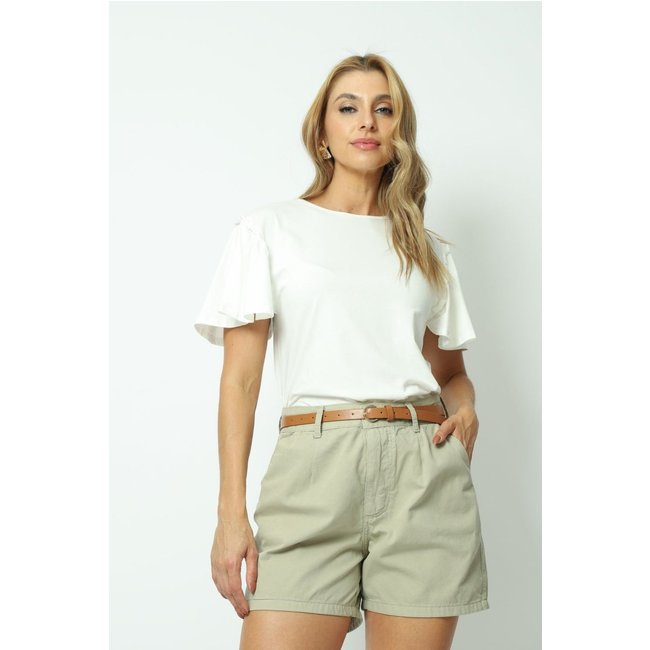 Blusa Detalhe Manga Off White G Gazzy