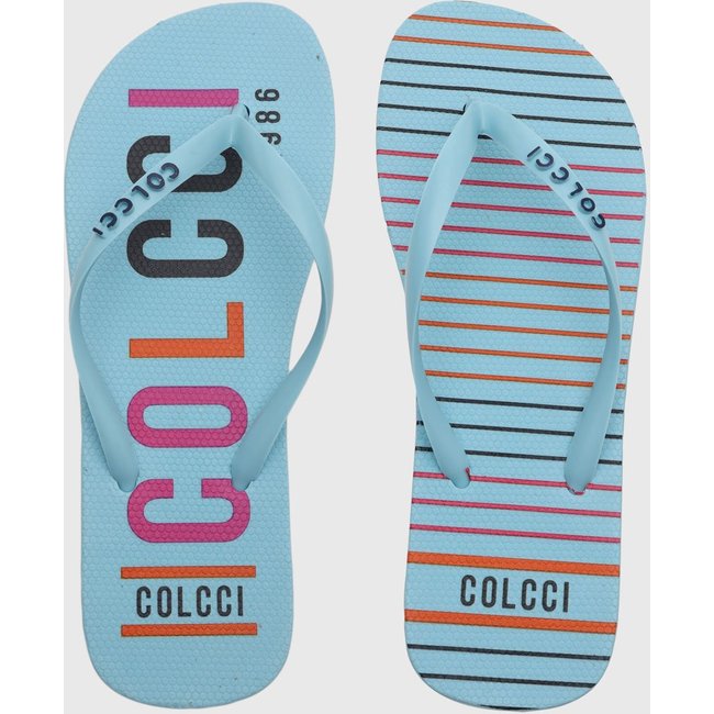 Chinelo Feminino Colcci Estampado Azul Claro