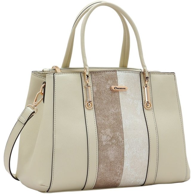 Bolsa Feminina Chenson Mix De Texturas 3485268 Bege