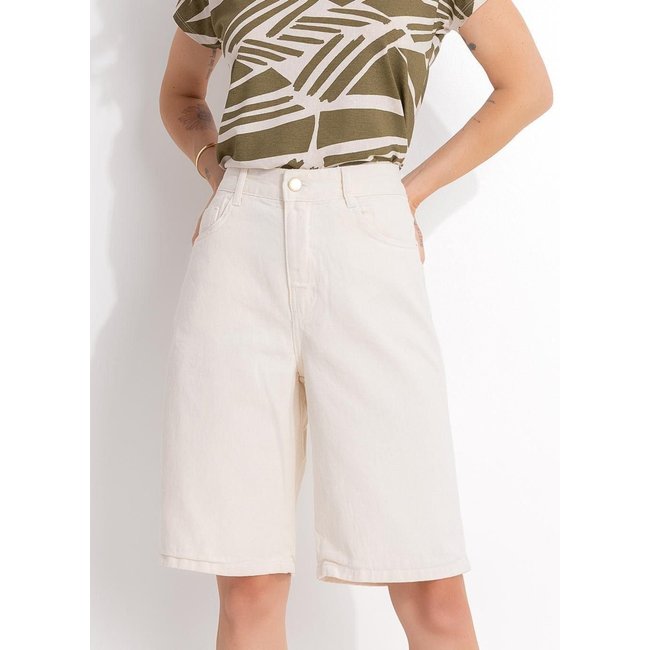 Bermuda Em Jeans Off White Quintess