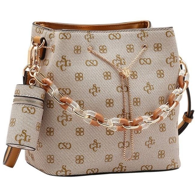 Bolsa Feminina Chenson Monograma Atemporal 3485415 Bege