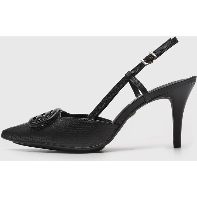 Scarpin Feminino Jorge Bischoff Texturizado Preto