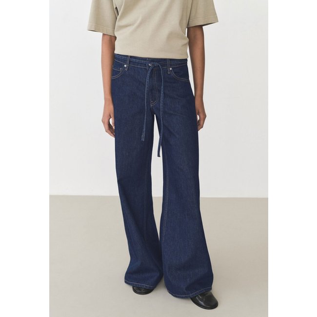 Calça Jeans Mango Wide Leg Olivia Azul