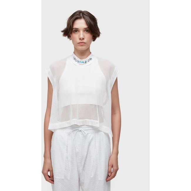 Sleeveless pedras tela OSKLEN