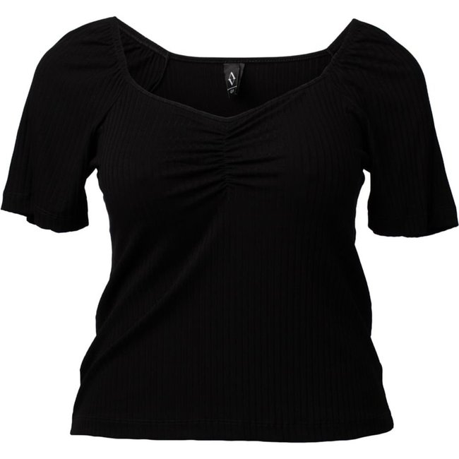 Blusa Feminina Averzzy Plus Size Canelada Ombro a Ombro Preta