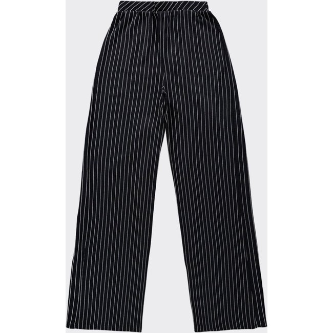 Calça Wide Leg Feminina Em Malha Jacquard Listrada - ENFIM