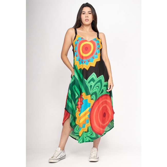 Vestido Cabanafree Midi Origens Mandala da Terra