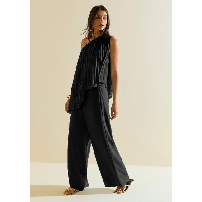 Calça Morena Rosa Pantalona Alta Preto