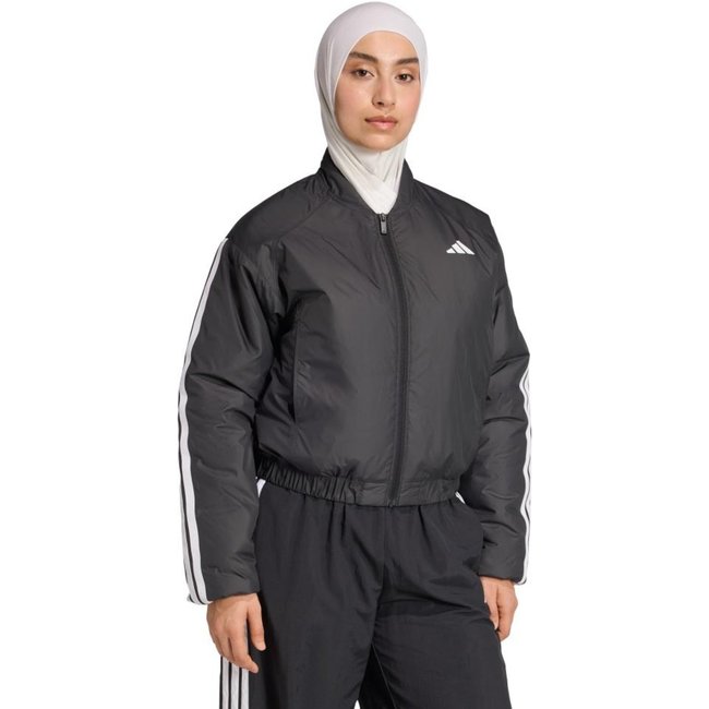 Jaqueta Bomber Insulated Essentials CLIMAWARM Três Listras adidas Sportswear Preto
