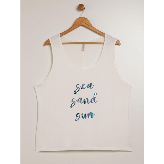Blusa Regata Plus Size Feminina OFF WHITE
