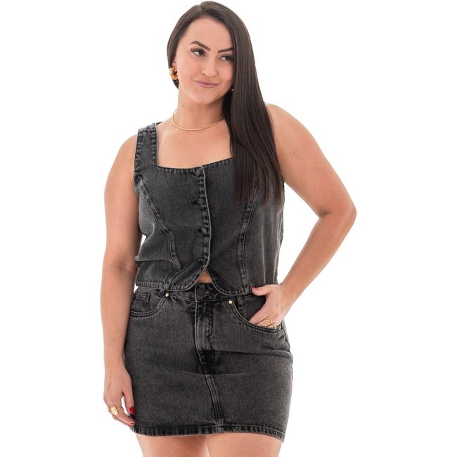 Top Corset Jeans Feminino Arauto