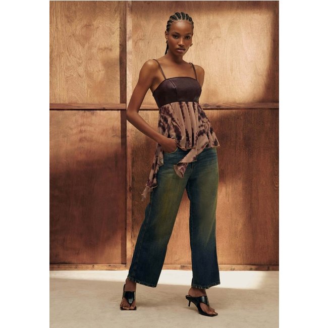 Calça Jeans Reta Cropped Cintura Média My Favorite Things