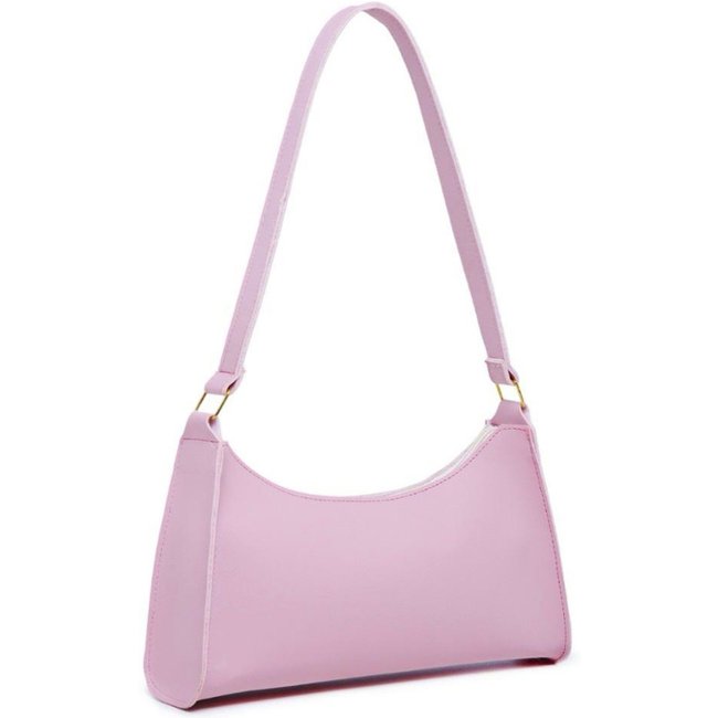 Bolsa Feminina Baguete Pequena Baladinha De Ombro Rosa