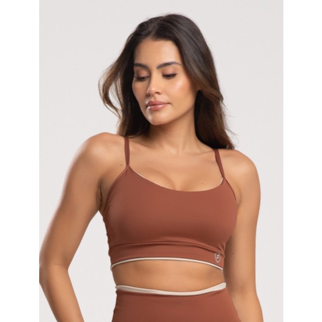 Top Fit One Element Poliamida Marrom