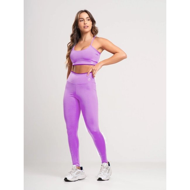 Conjunto Fit One Element Suplex Legging e Top com bojo removível Lilás